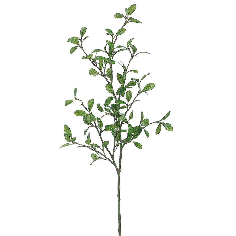42" Silk Rose Myrtle Leaf Stem -Green (Pack of 12)