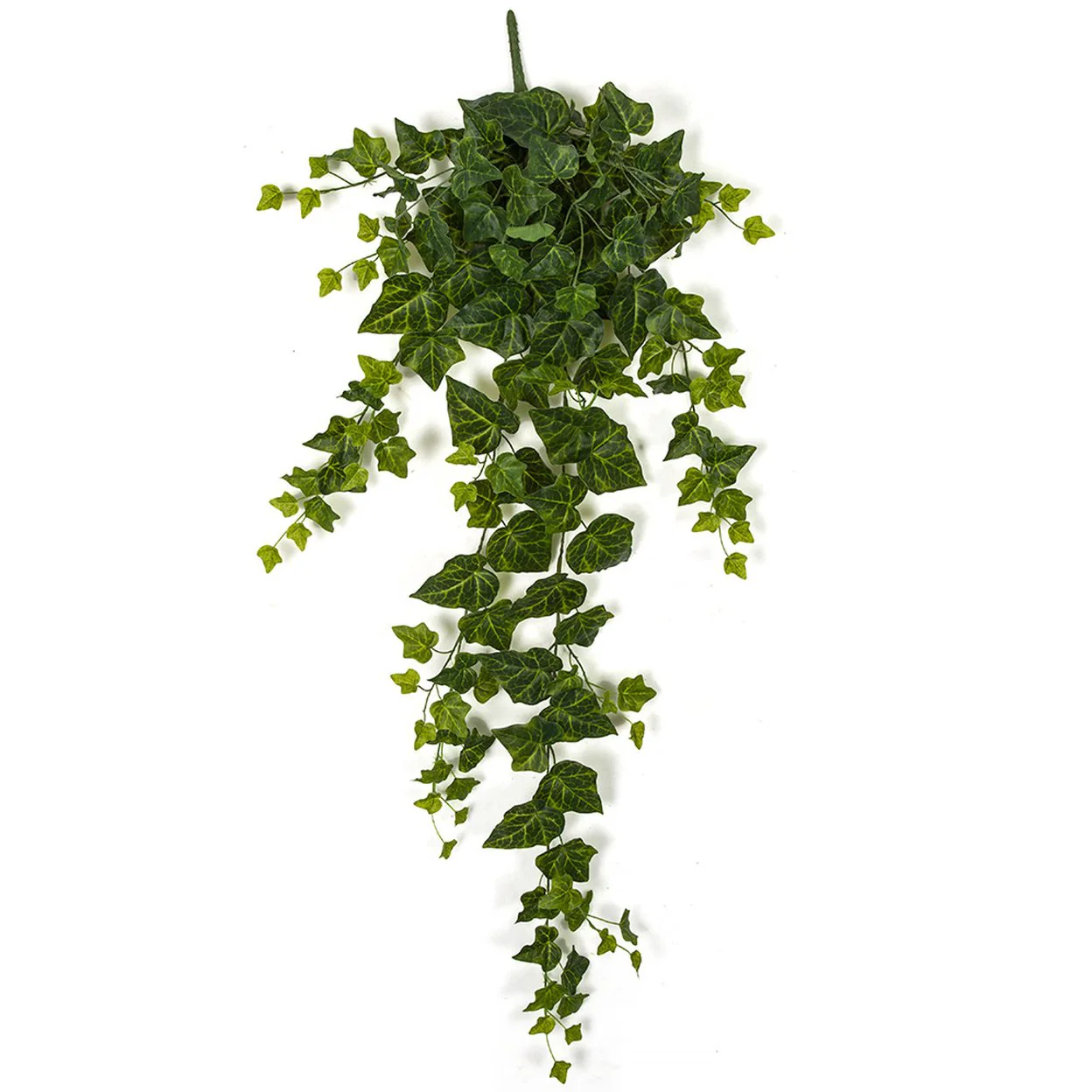 42" Soft-Touch Hanging Large Ivy Leaf Silk Plant -2 Tone Green (Pack of 4)