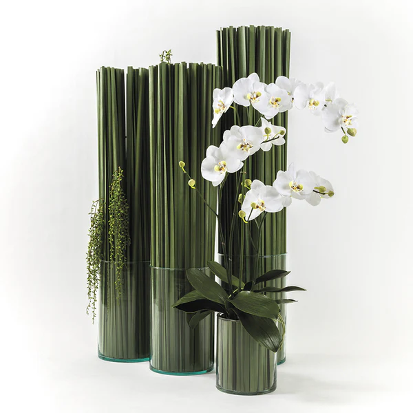 42" Tall Artificial Grass w/Glass Vase -Green - Image 2