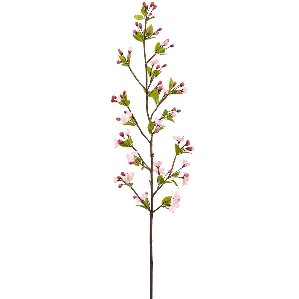 43" Blossom Silk Flower Stem -Pink/Cream (Pack of 12)