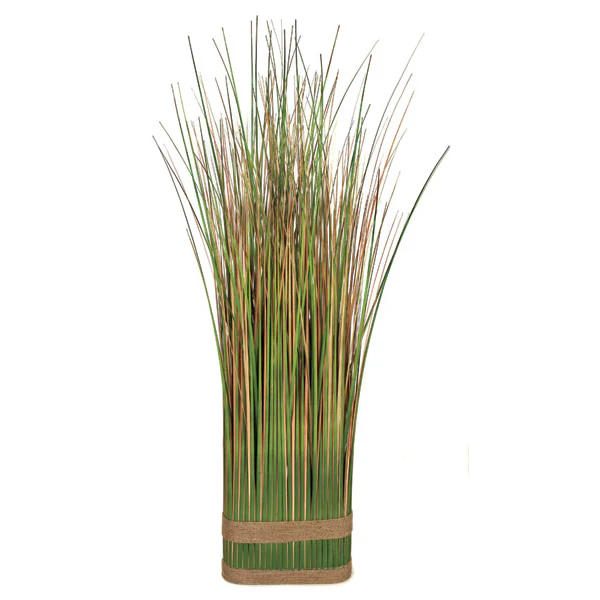 43" IFR PVC Standing Onion Grass Artificial Plant Bundle -Green/Beige (Pack of 4)