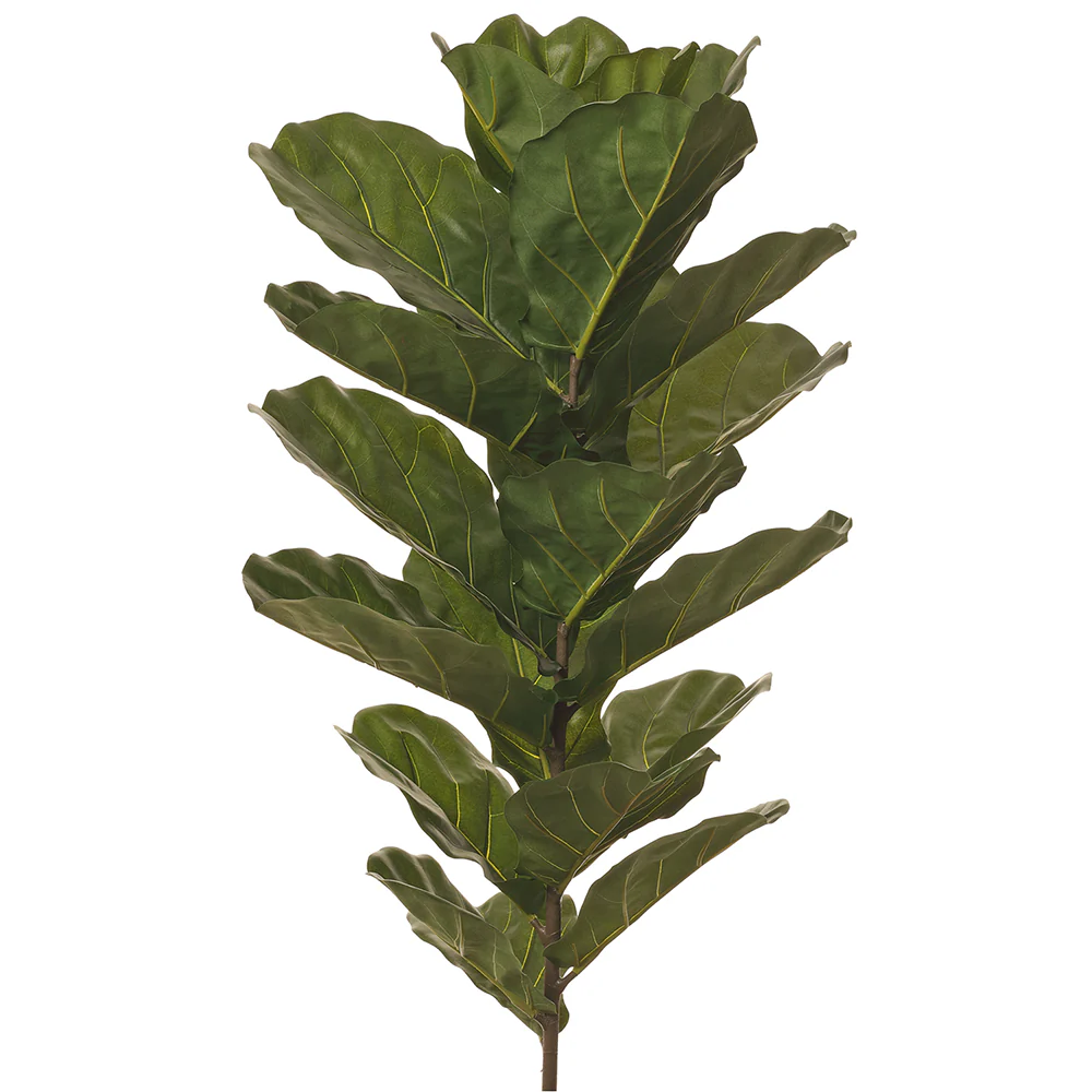 43" Silk Fiddle Leaf Fig Stem -21 Leaves -Green (Pack of 4)