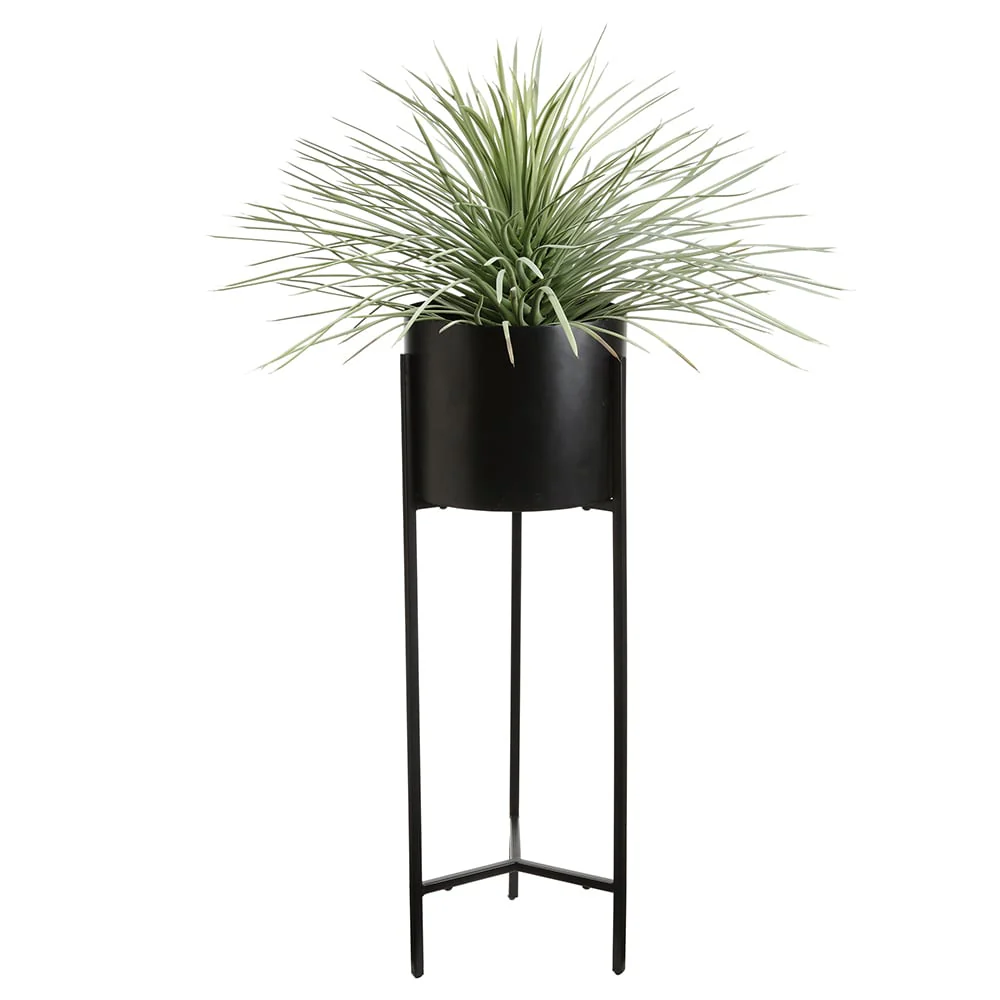 43"Hx28"W Artificial Whipple Yucca Plant w/Planter & Stand -Flocked Green