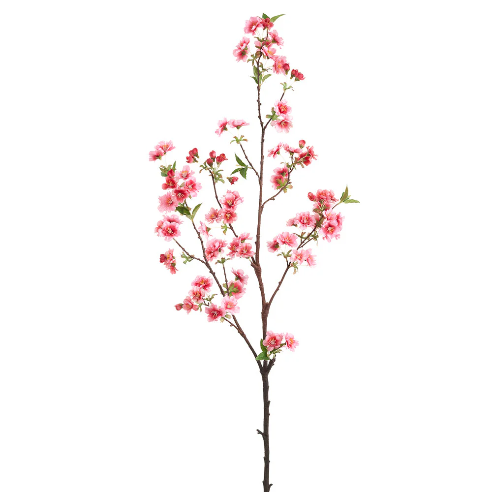 44.4" Cherry Blossom Silk Flower Stem -Pink/Beauty (Pack of 12)