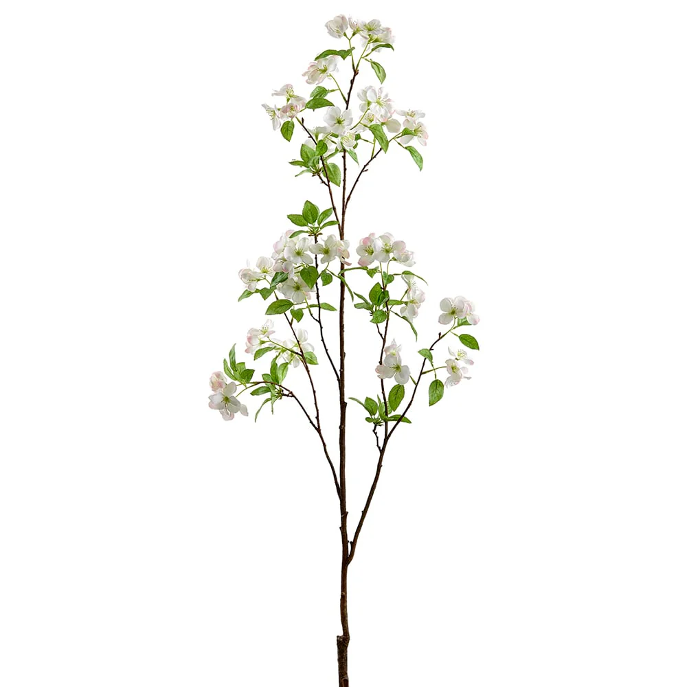 44.5" Silk Apple Blossom Flower Stem -Blush (Pack of 6)