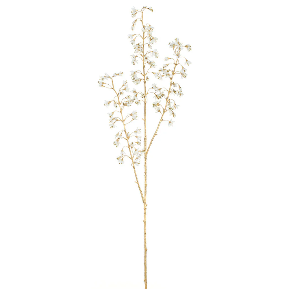 44" Artificial Coral Bells Flower Stem -White (Pack of 12)
