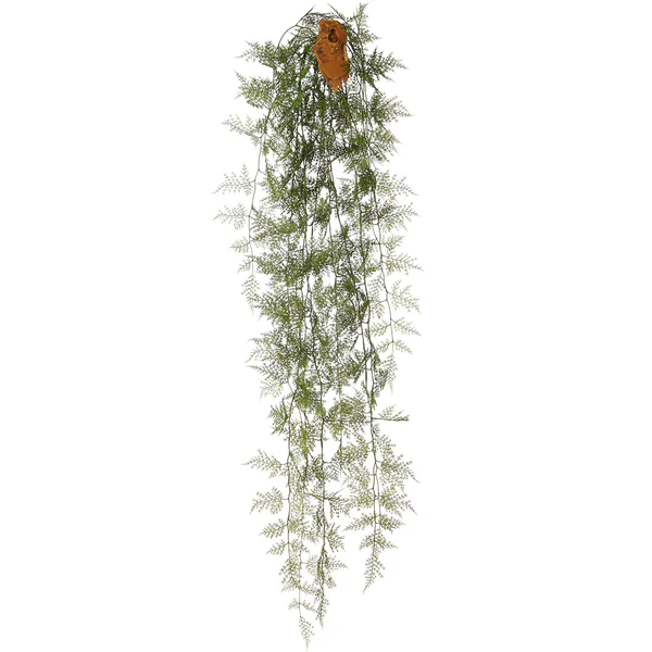 4'4" Artificial Hanging Asparagus Lace Fern Plant Decor w/Wall Mount -Green (Pack of 6) - Image 2