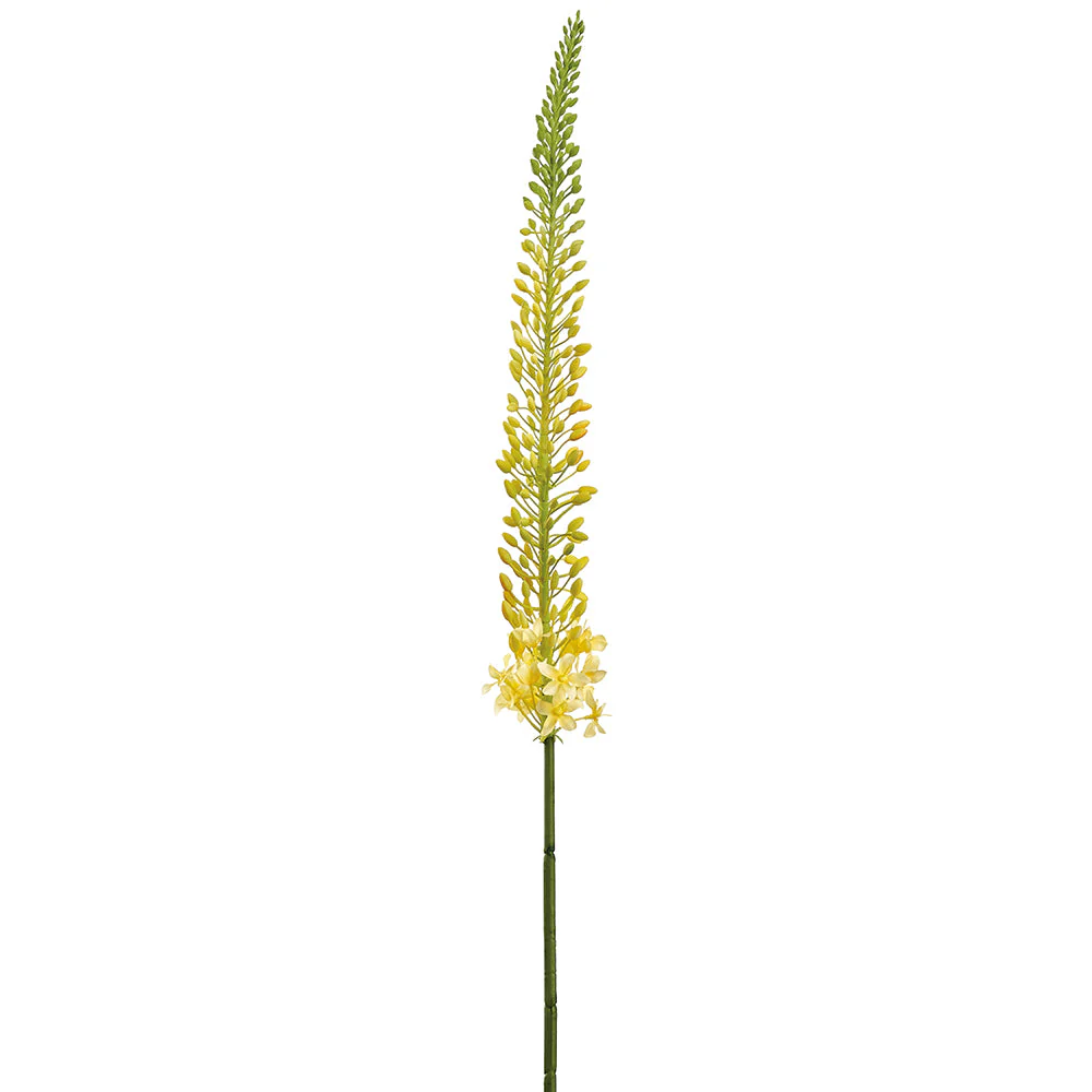 44" Eremurus Foxtail Lily Faux Flower Stem -Yellow (Pack of 12)