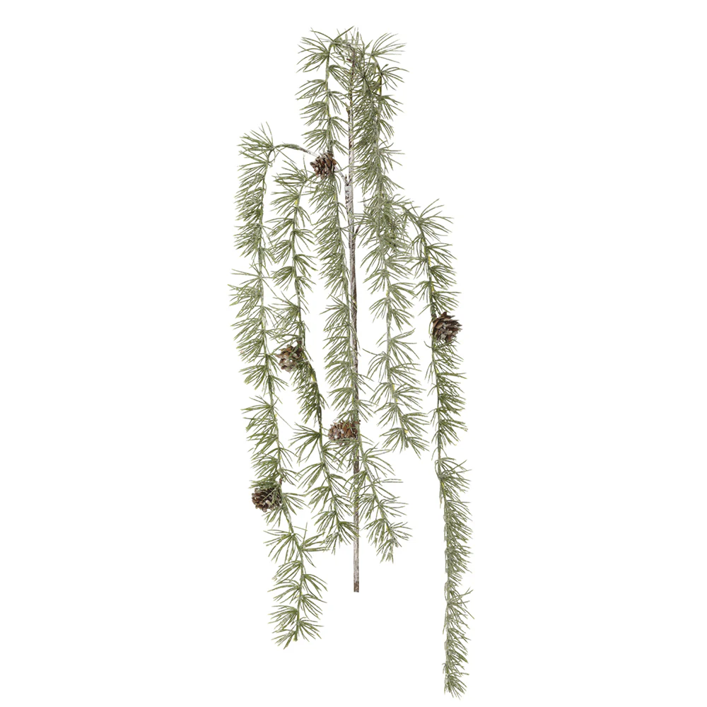 44" Hanging Artificial Ming Pine Stem -Green (Pack of 12)