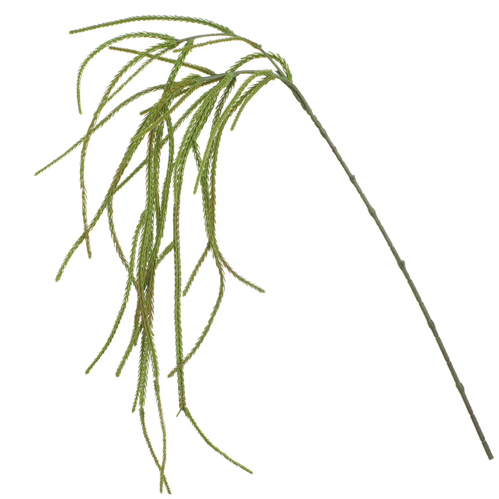 44" Outdoor UV-Resistant Artificial Hanging Clubmoss Stem -Green/Brown (Pack of 12)