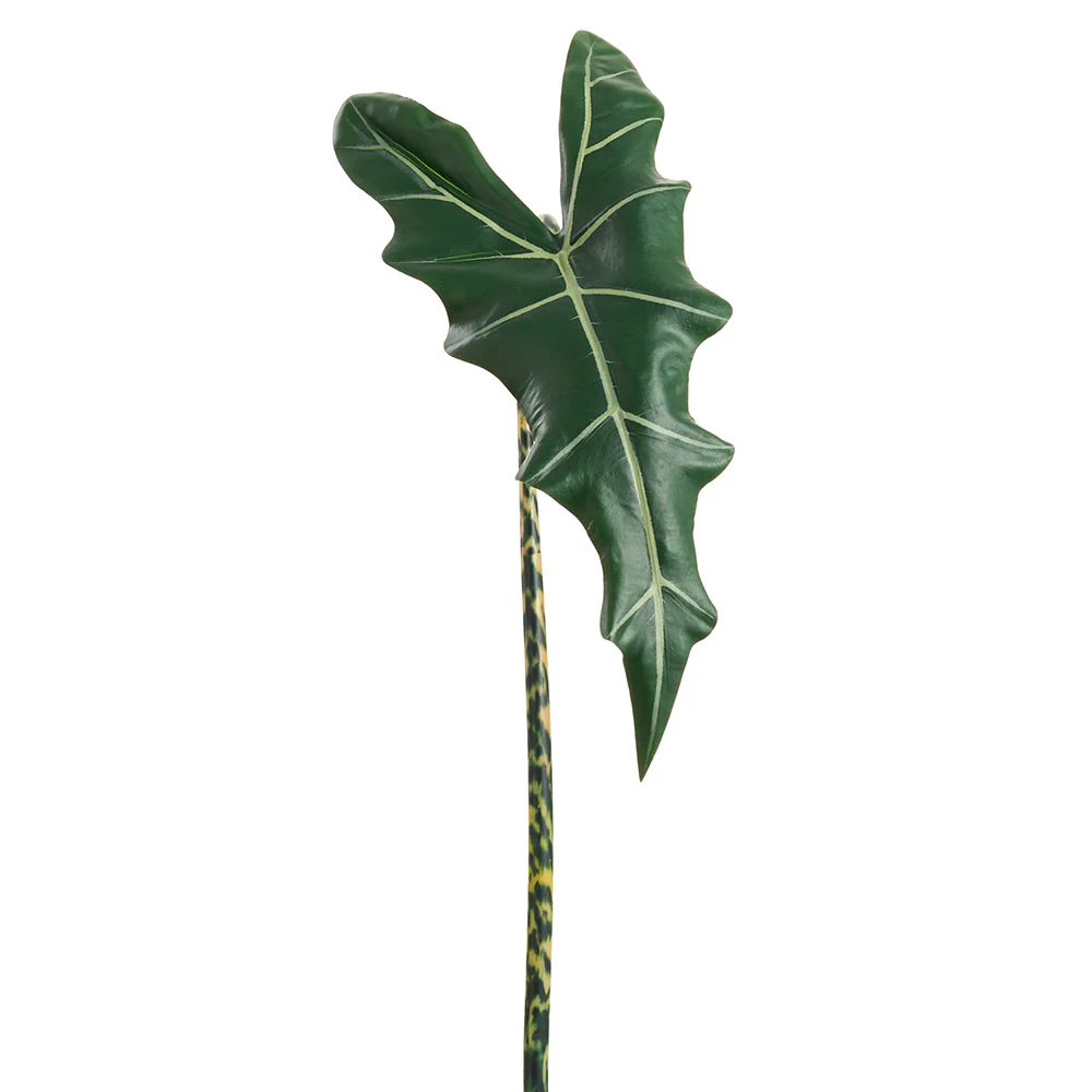 44" Real Touch Silk Alocasia Leaf Stem -Green (Pack of 12)