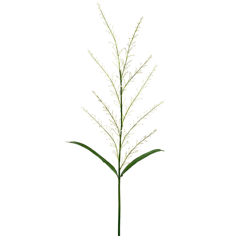 45.5" Blooming Artificial Grass Stem -White (Pack of 12)