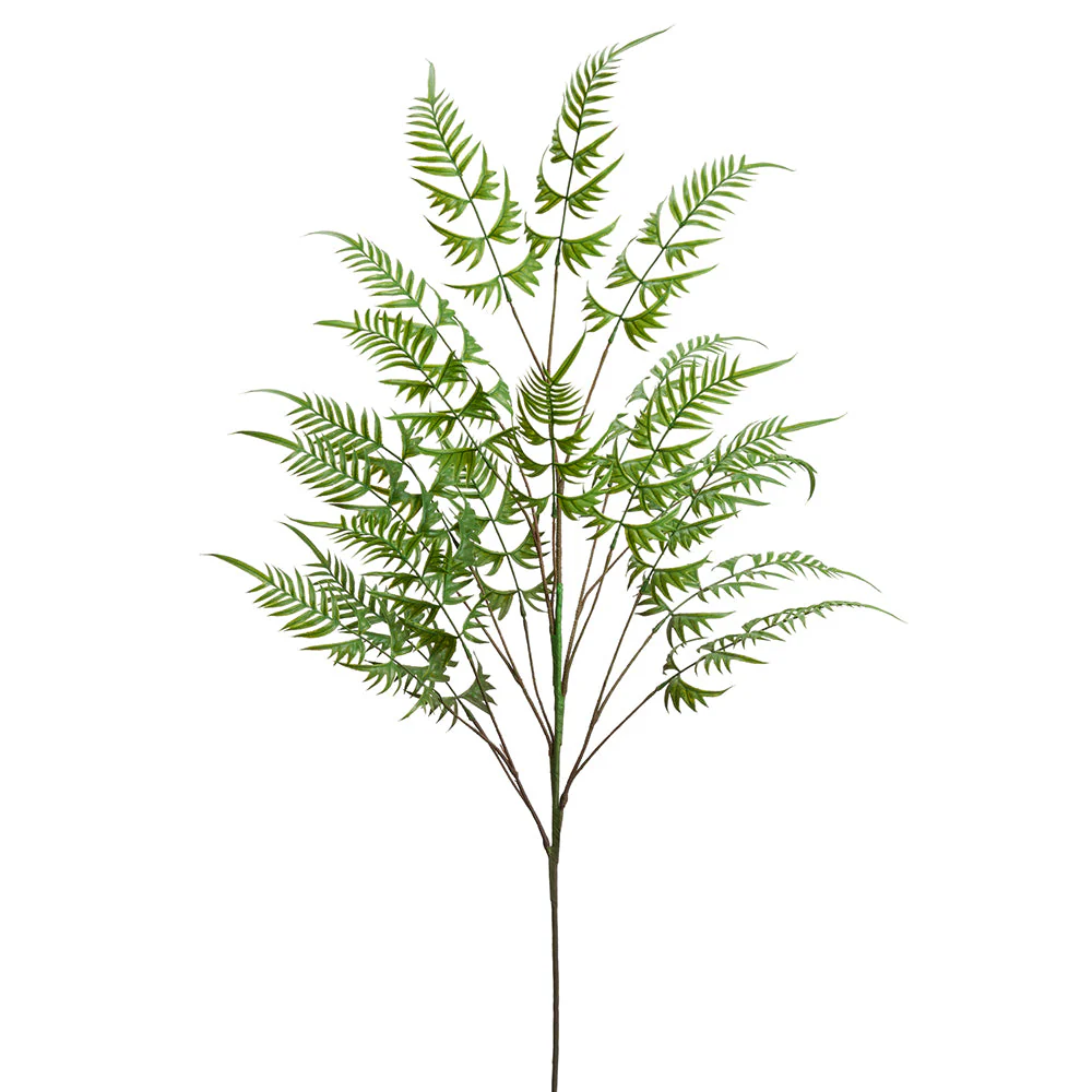 45" Artificial Fern Leaf Stem -Green (Pack of 12)
