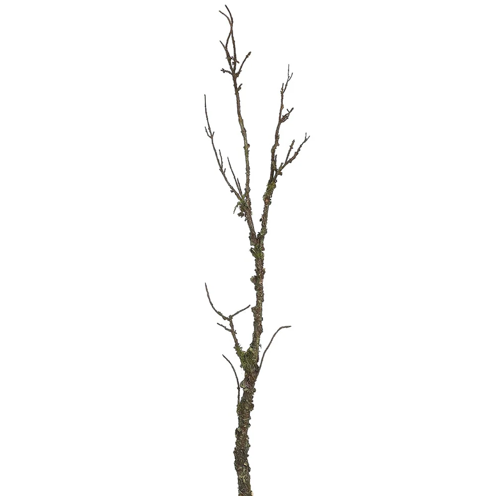 45" Artificial Mossy Branch Stem -Green (Pack of 12)