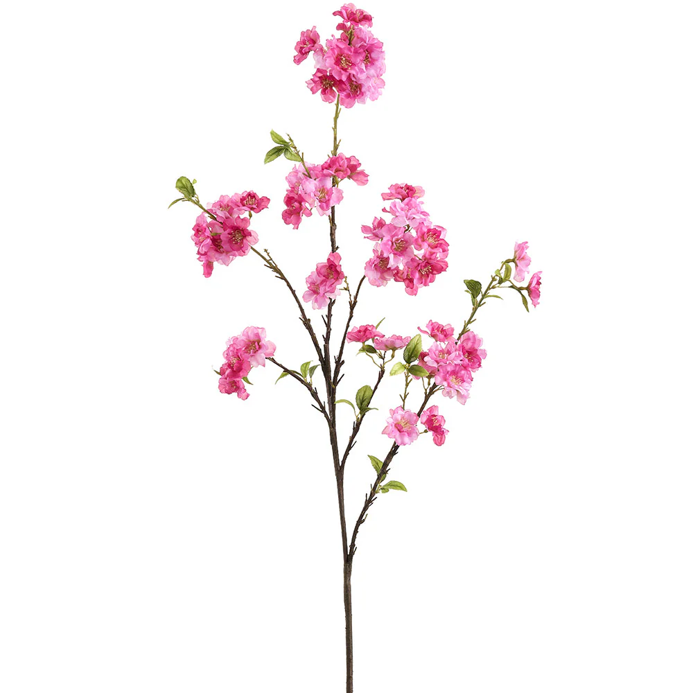 45" Cherry Blossom Silk Flower Stem -Beauty/Pink (Pack of 8)