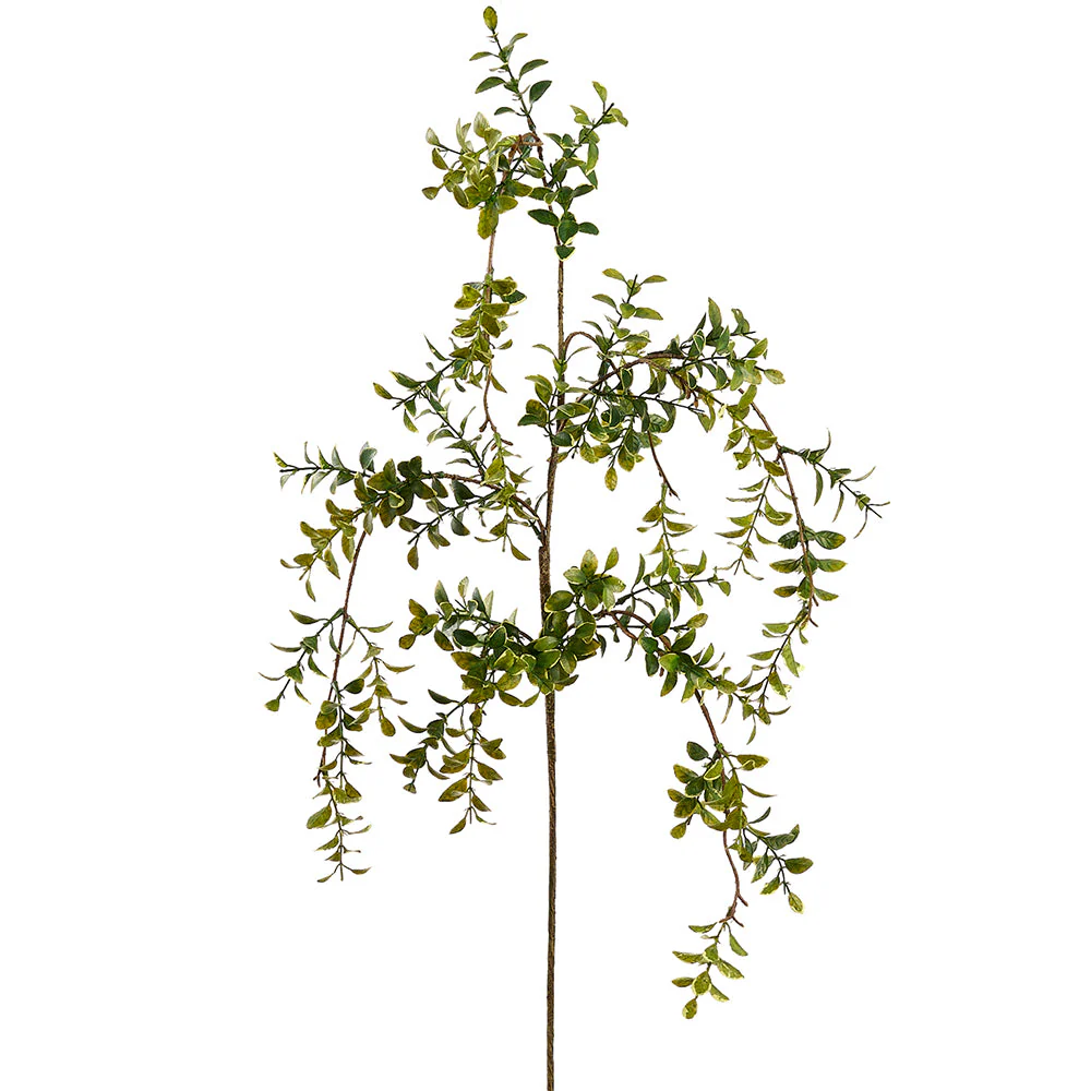45" Hanging Boxwood Artificial Stem -Green (Pack of 12)