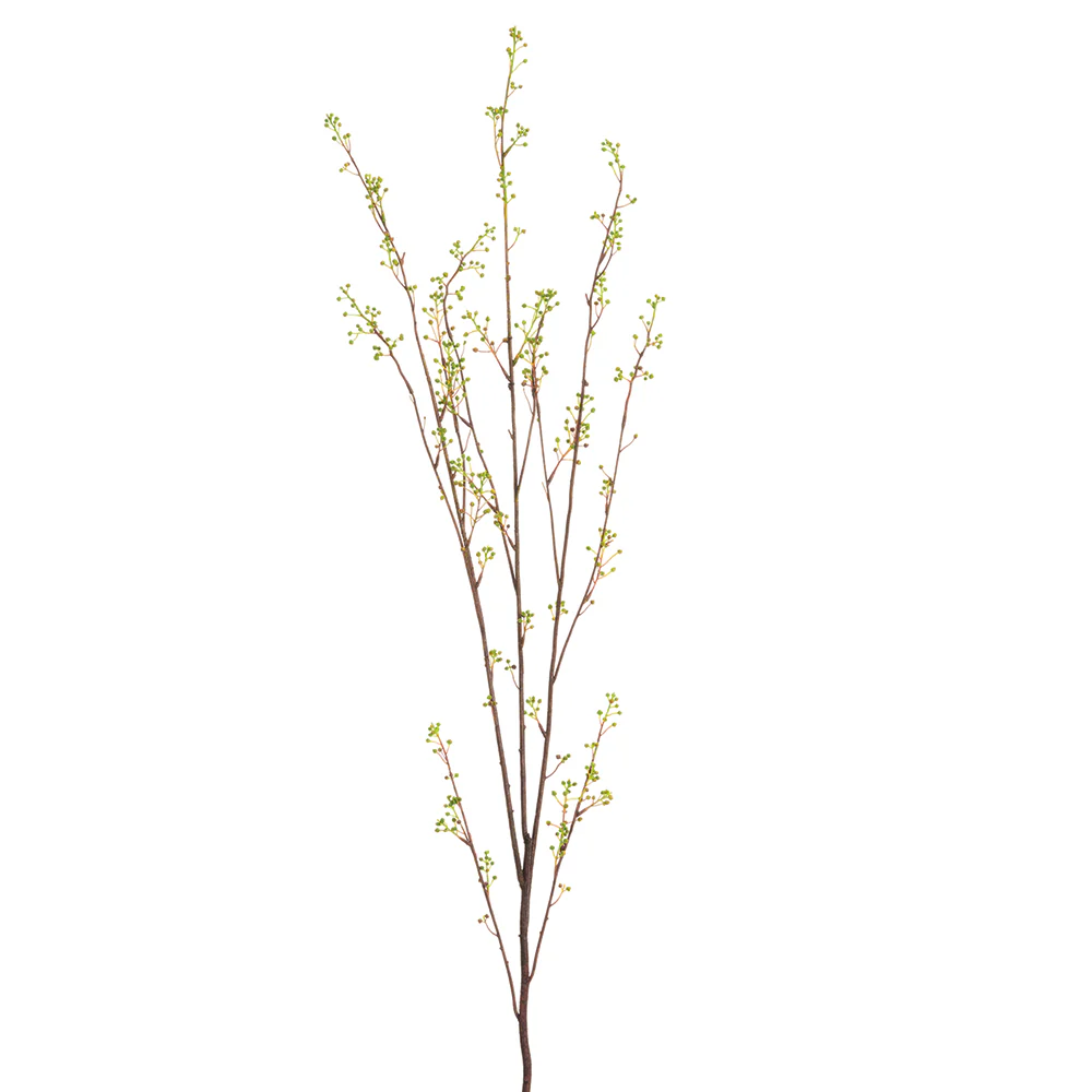 45" Plastic Berry Artificial Stem -2 Tone Green (Pack of 12)