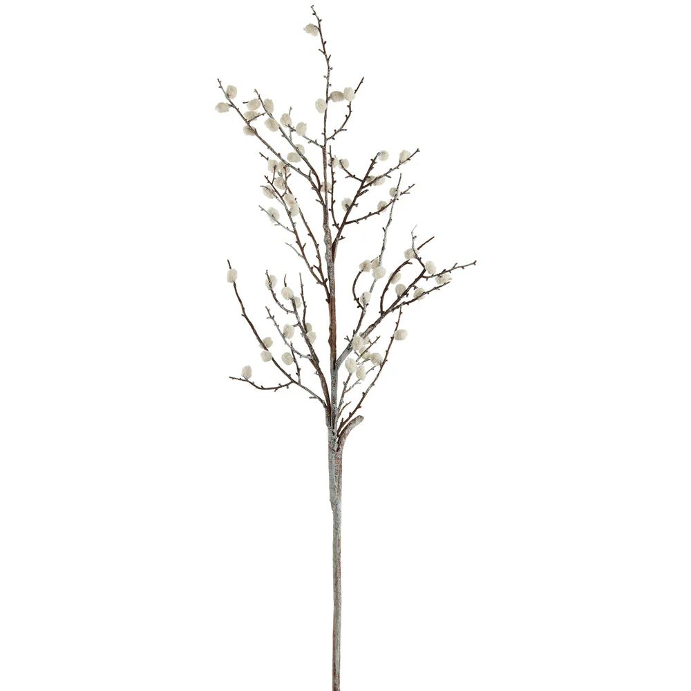 46.5" Pompon Artificial Flower Stem -Cream (Pack of 12)