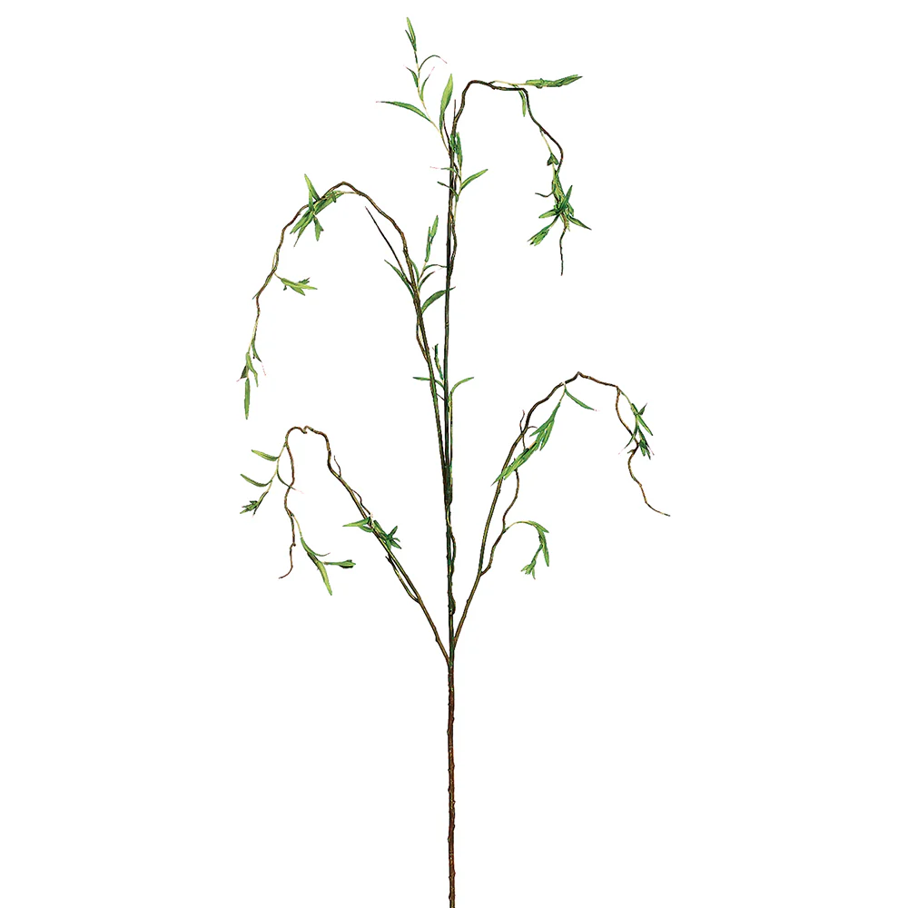 46" Artificial Curly Willow Stem -Brown/Green (Pack of 12)