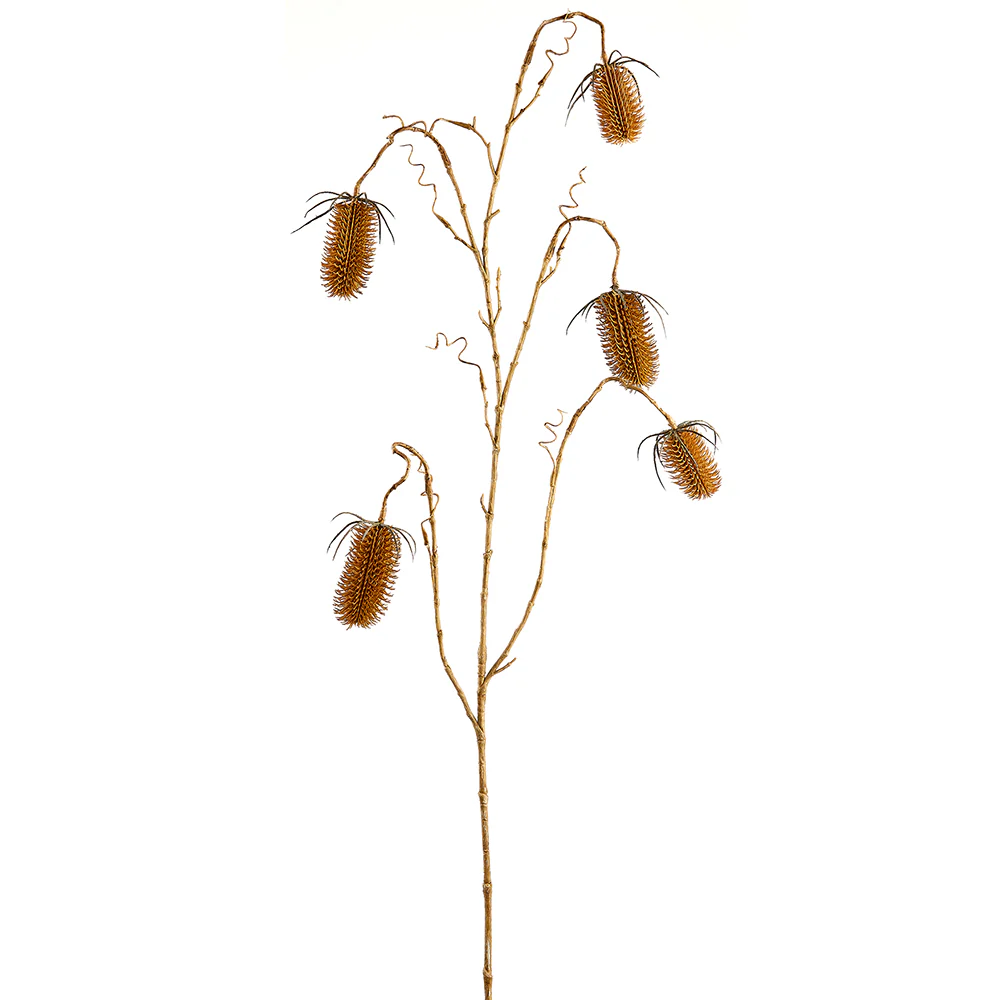 46" Artificial Dipsacus Teasel Stem -Beige/Brown (Pack of 12)