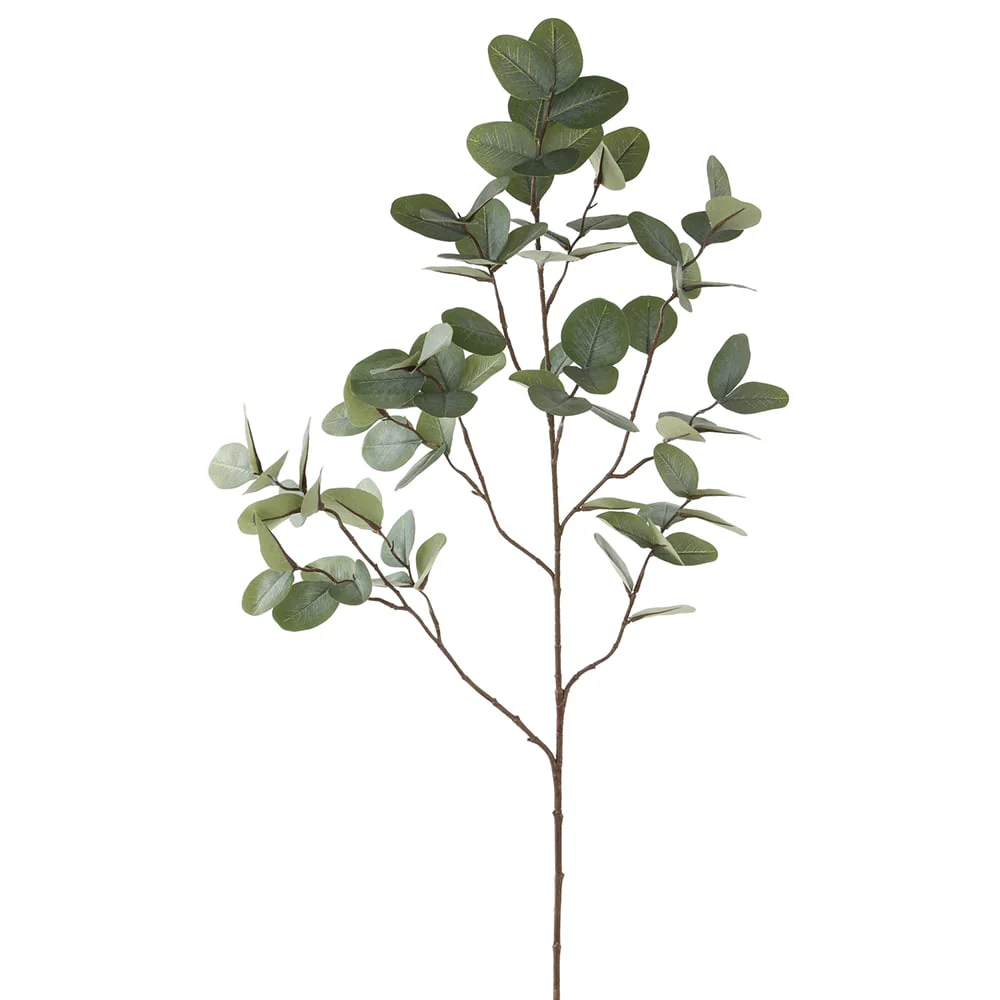 46" Eucalyptus Silk Leaf Stem -Green (Pack of 6)