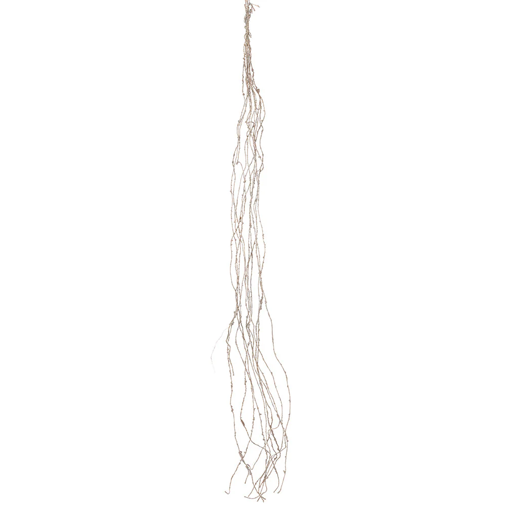 46" Hanging Artificial Twig Stem Bundle -Whitewashed (Pack of 12)