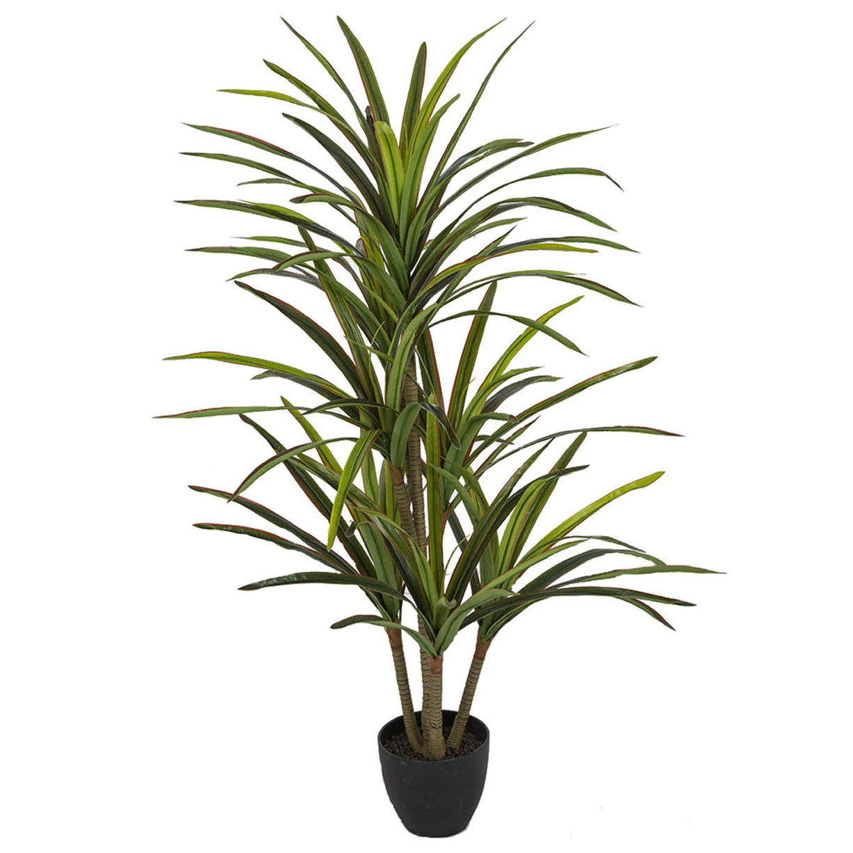 4'6" Soft-Touch Dracaena Silk Tree w/Pot -Green/Red