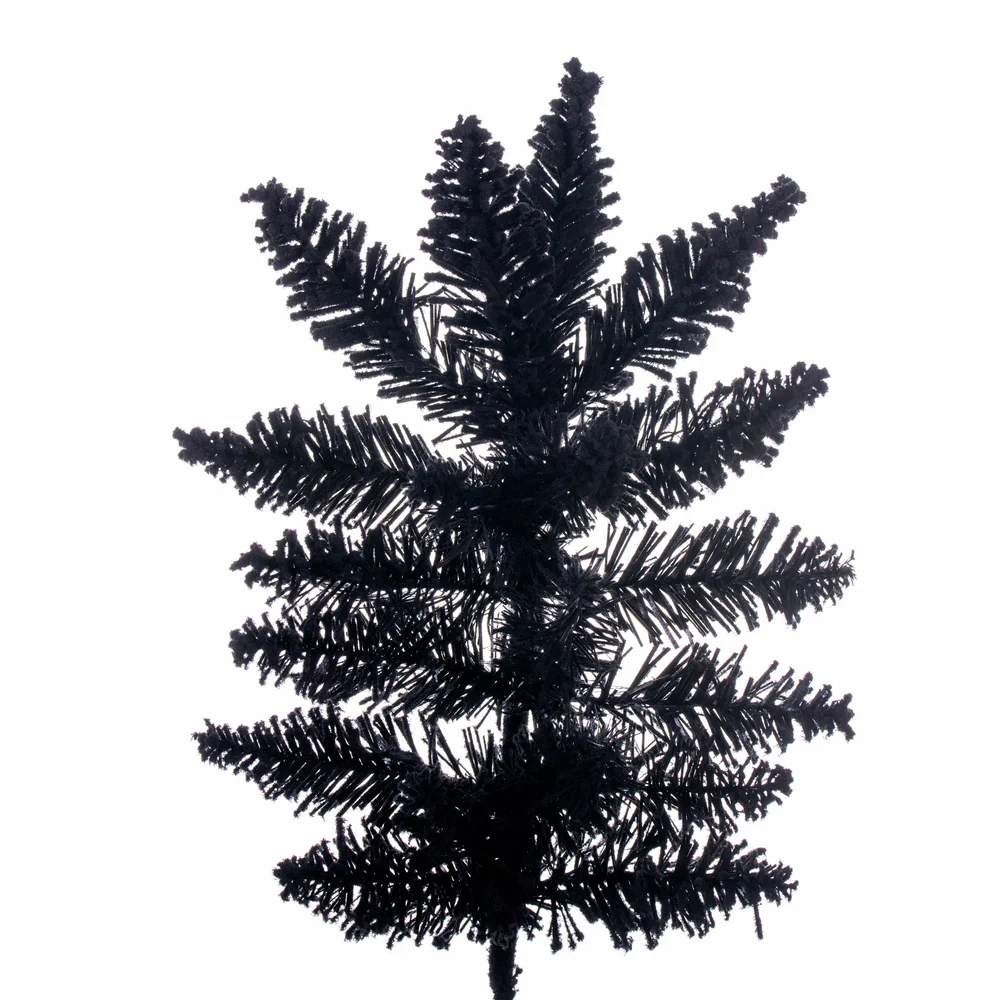 4'6"Hx19"W Flocked Slim Fir Artificial Christmas Tree, Unlit -Black - Image 2