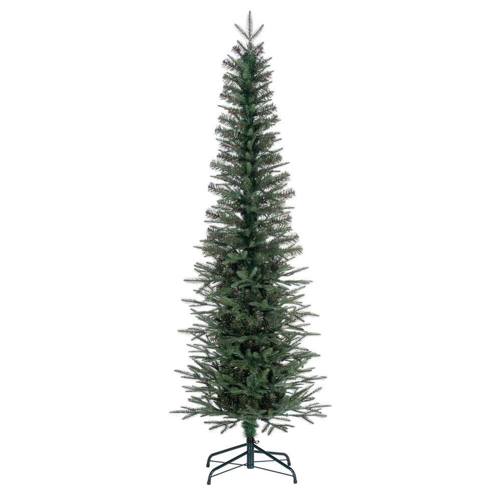 4'6"Hx23"W PE Pencil Bixley Fir Artificial Christmas Tree, Unlit -Green