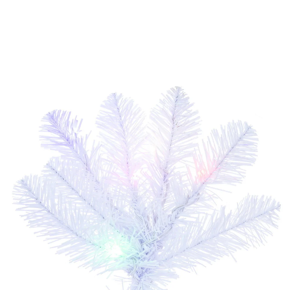 4'6"Hx24"W Pencil White Salem Pine Artificial Christmas Tree, Micro LED Pre-Lit (Multi-Mode) -White - Image 3