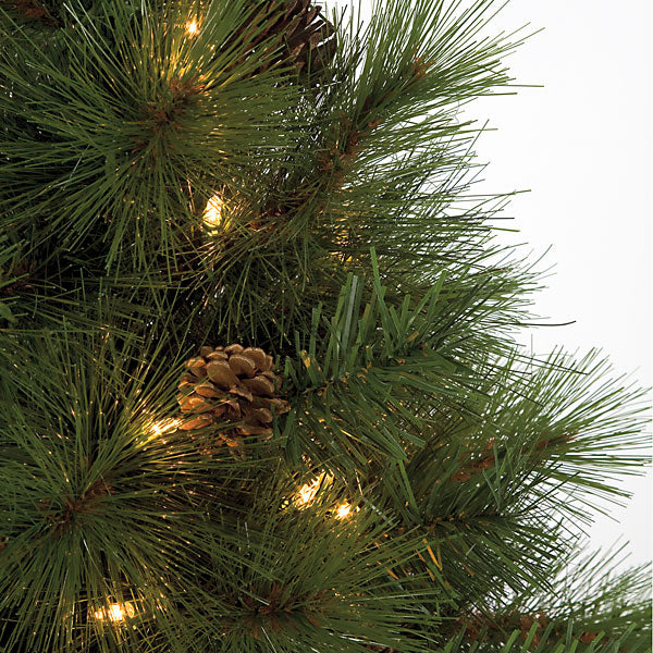 4'6"Hx36"W Arolla Pine Artificial Tree, Pre-Lit -Green - Image 2