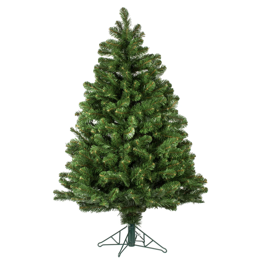 4'6"Hx38"W Outdoor UV-Resistant Oregon Fir Artificial Christmas Tree, Unlit -Green