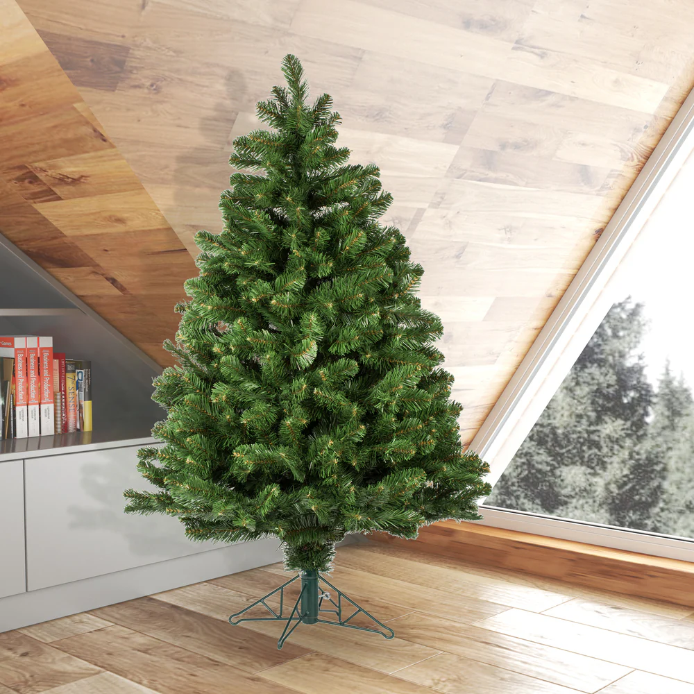 4'6"Hx38"W Outdoor UV-Resistant Oregon Fir Artificial Christmas Tree, Unlit -Green - Image 5
