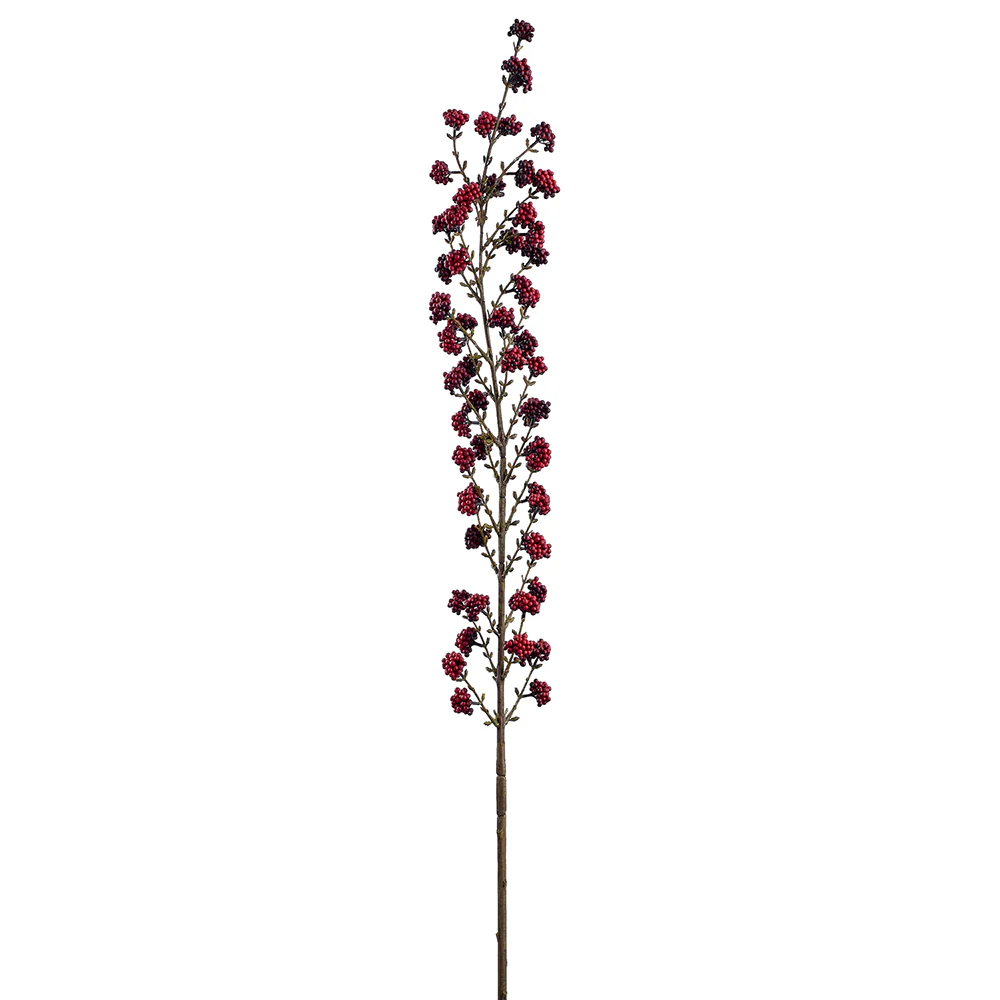 47.5" Artificial Callicarpa Mulberry Stem -Burgundy (Pack of 12)