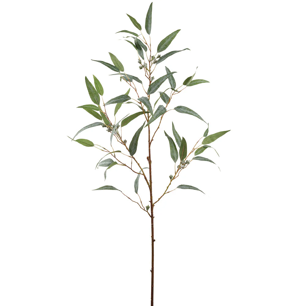 47.6" Eucalyptus Leaf Silk Stem -Green (Pack of 12)