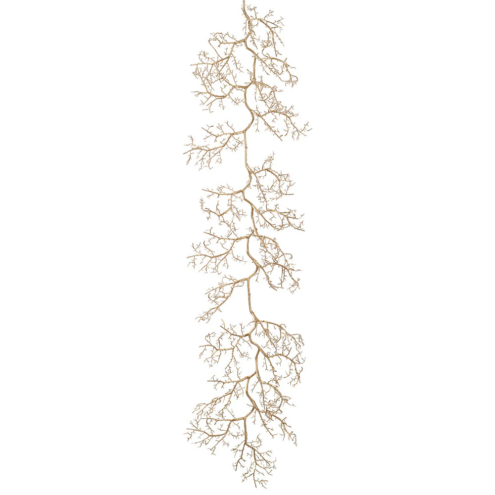 4'7" Metallic Artificial Twig Garland -Gold (Pack of 6)