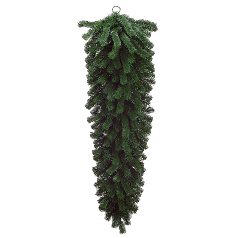 48" Artificial Windsor Pine Teardrop Swag -Green (Pack of 4)