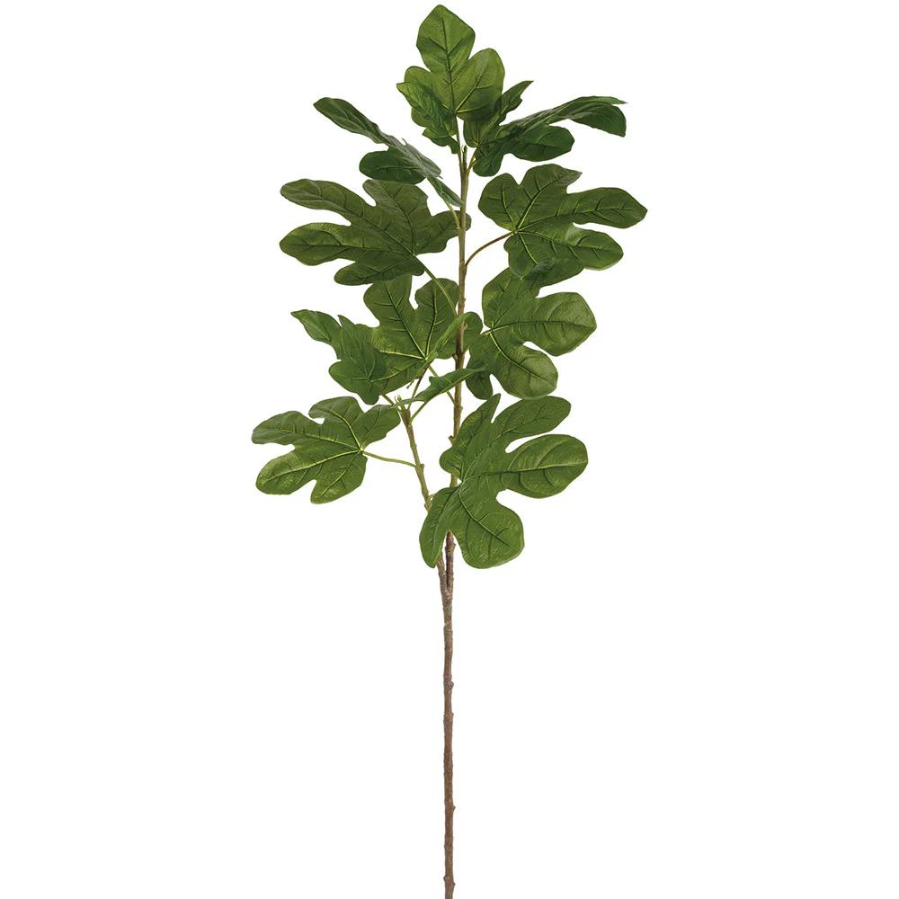 48" Fig Leaf Silk Stem -Green (Pack of 2)