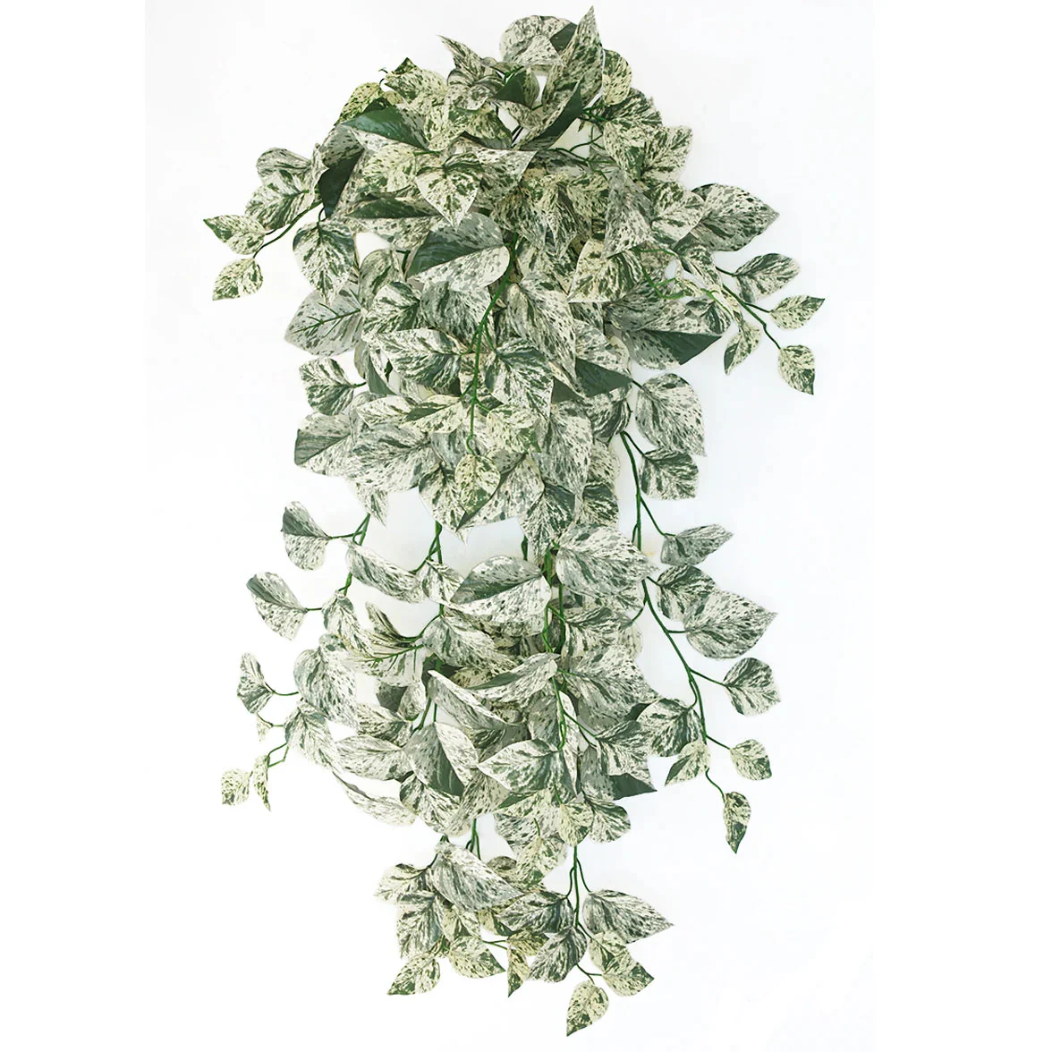 48" IFR Artificial Hanging Pothos Leaf Plant -White/Green (Pack of 4)