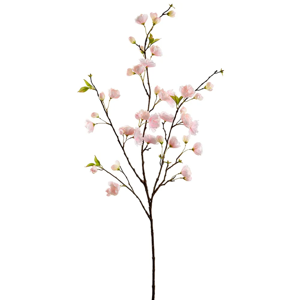 48" Silk Cherry Tree Blossom Flower Stem -Soft Pink (Pack of 12)
