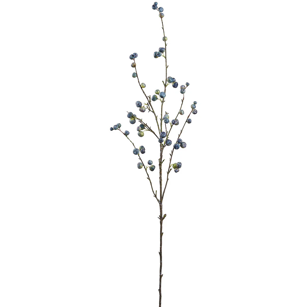 49.5" Artificial Crabapple Fruit Stem -Blue/Green (Pack of 12)