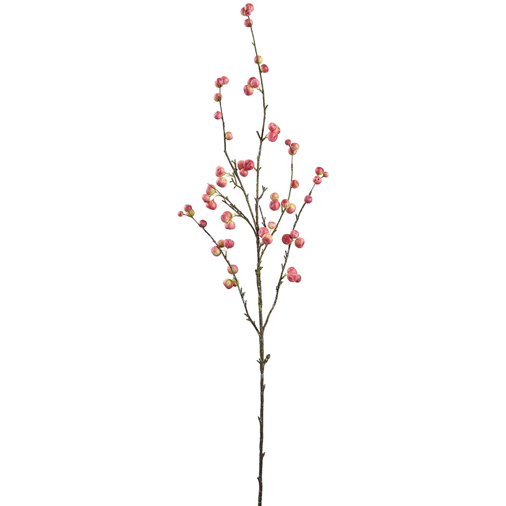 49.5" Artificial Crabapple Fruit Stem -Rose (Pack of 12)