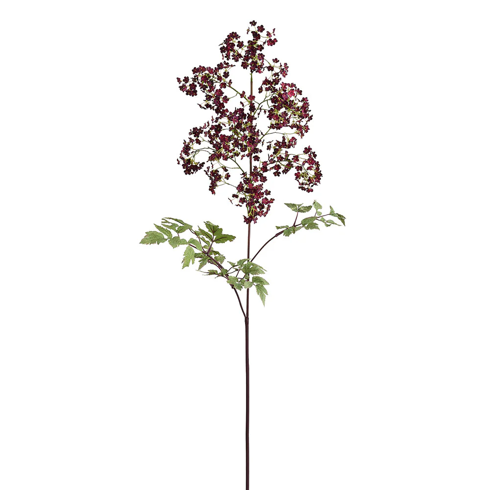 49.5" Gypsophila Baby's Breath Silk Flower Stem -Wine (Pack of 6)