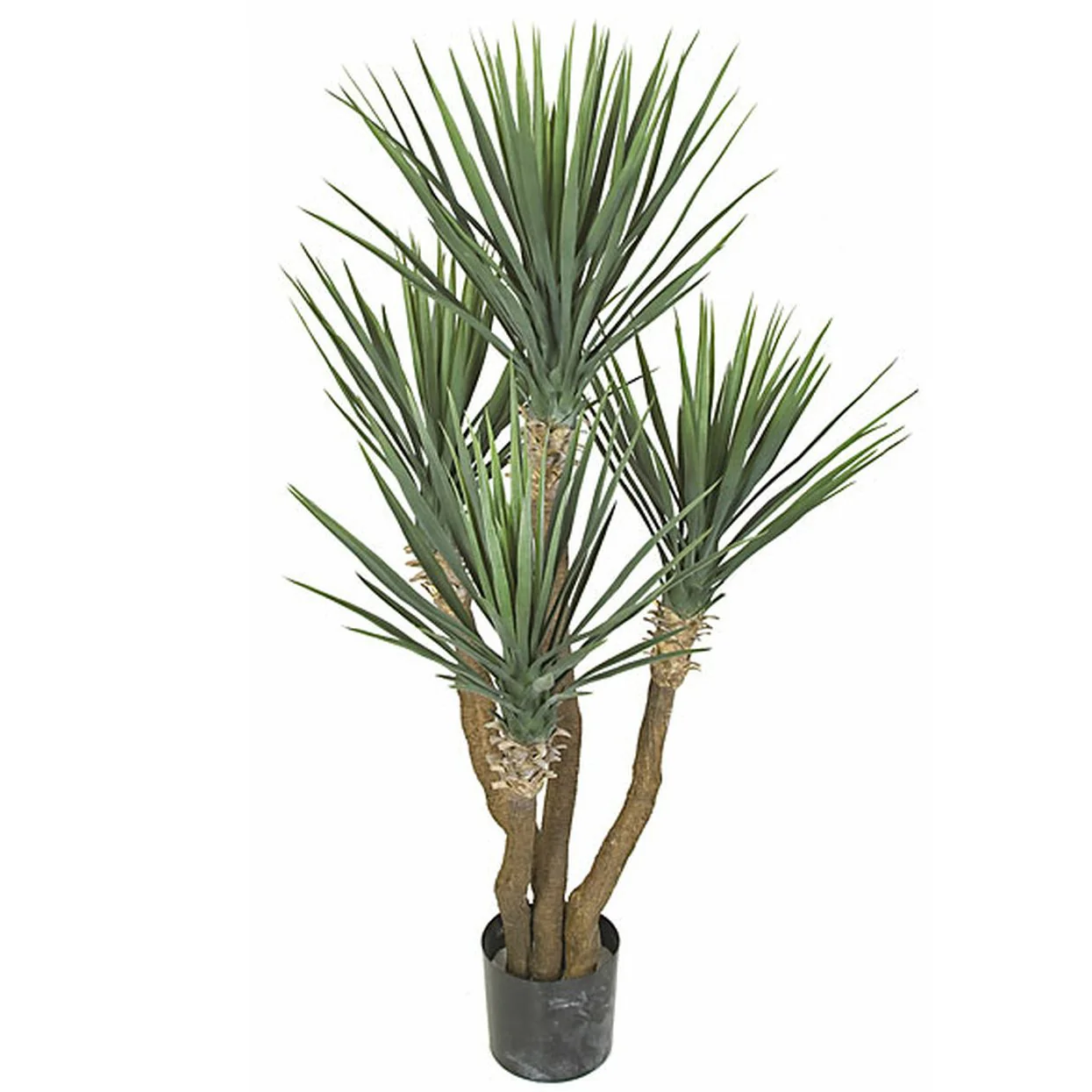 4'9" Outdoor UV-Resistant Artificial Yucca Tree w/Pot -Green