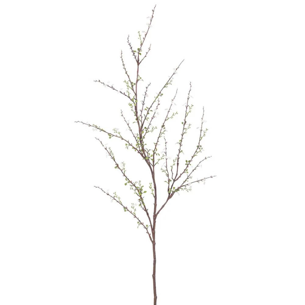 49" Spirea Silk Flower Stem -White (Pack of 12)