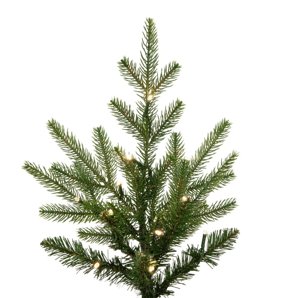 4'Hx38"W PE Norway Spruce Artificial Christmas Tree, LED Pre-Lit (Multi-Mode) -Green - Image 2