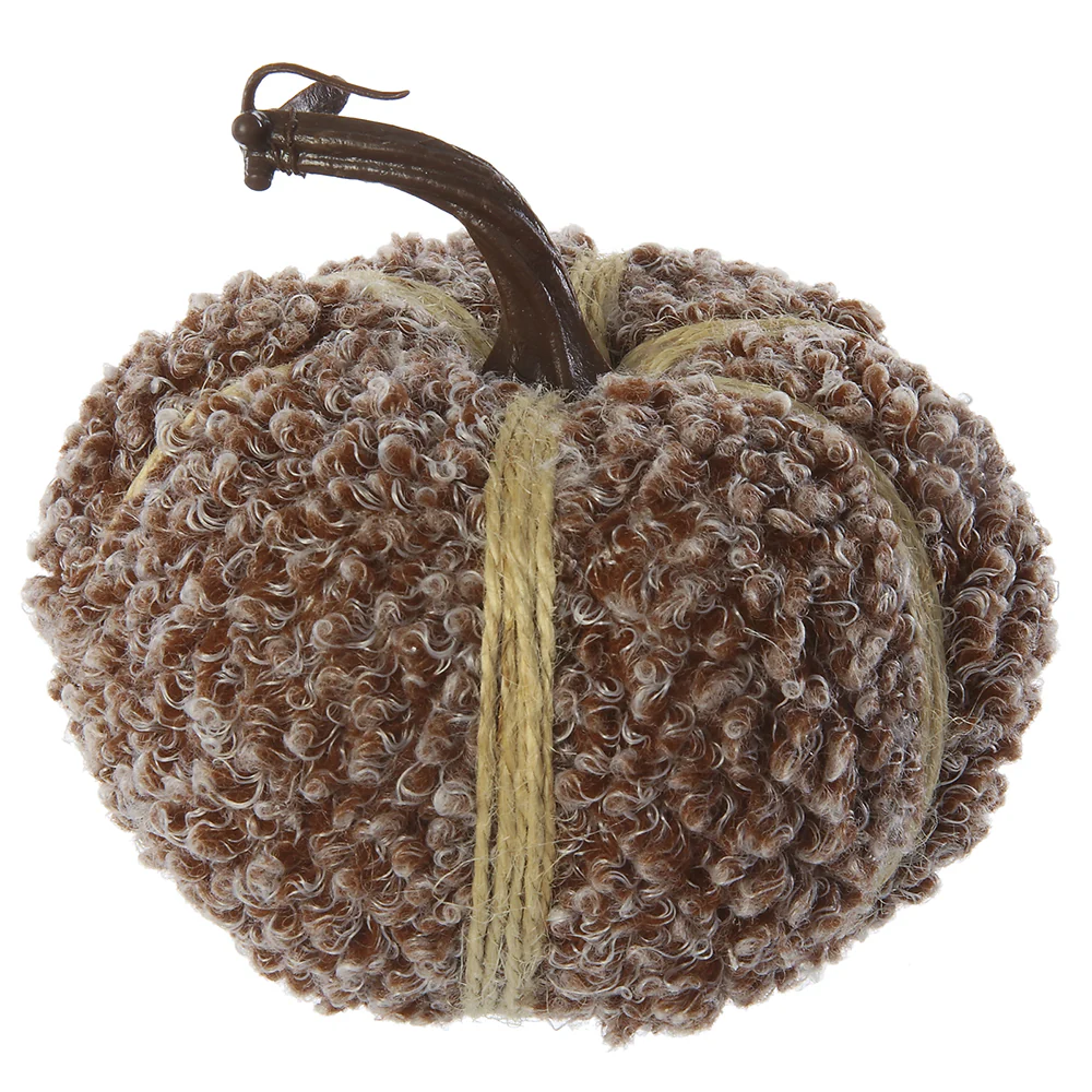 4"Hx5"W Artificial Pumpkin -Brown (Pack of 6)