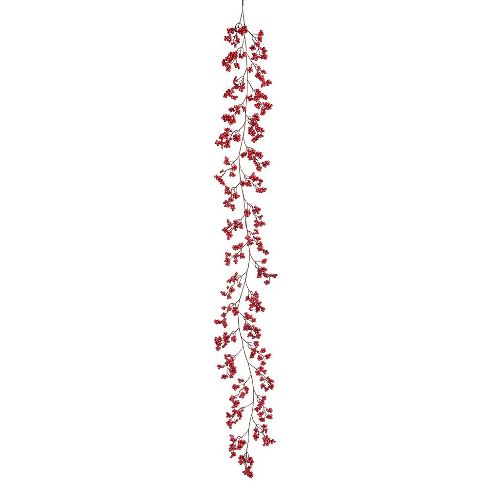 5' Artificial Holiday Berry Garland -Red (Pack of 6)