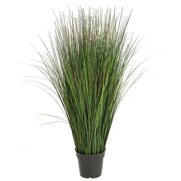 5' IFR PVC Onion Grass Artificial Plant w/Pot -Green