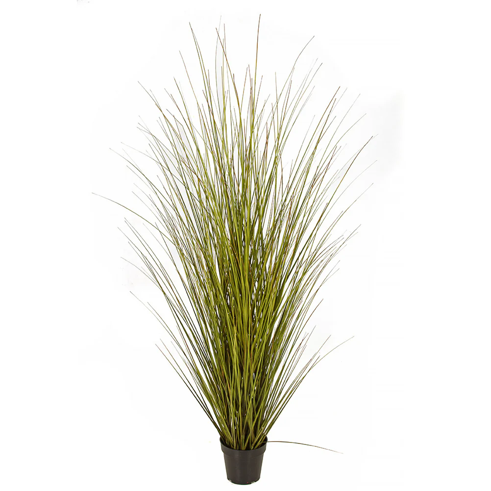 5' IFR PVC Onion Grass Artificial Plant w/Pot -Green/Yellow (Pack of 2)